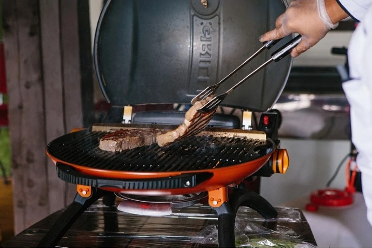Газовий гриль O-GRILL 500 переносний 58,5x21,5x56,7 см металевий помаранчевий