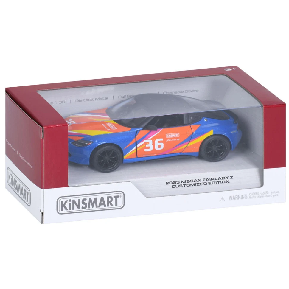 Машинка інерційна Kinsmart Nissan Fairlady Z 1:36 12 см метал+пластик синя
