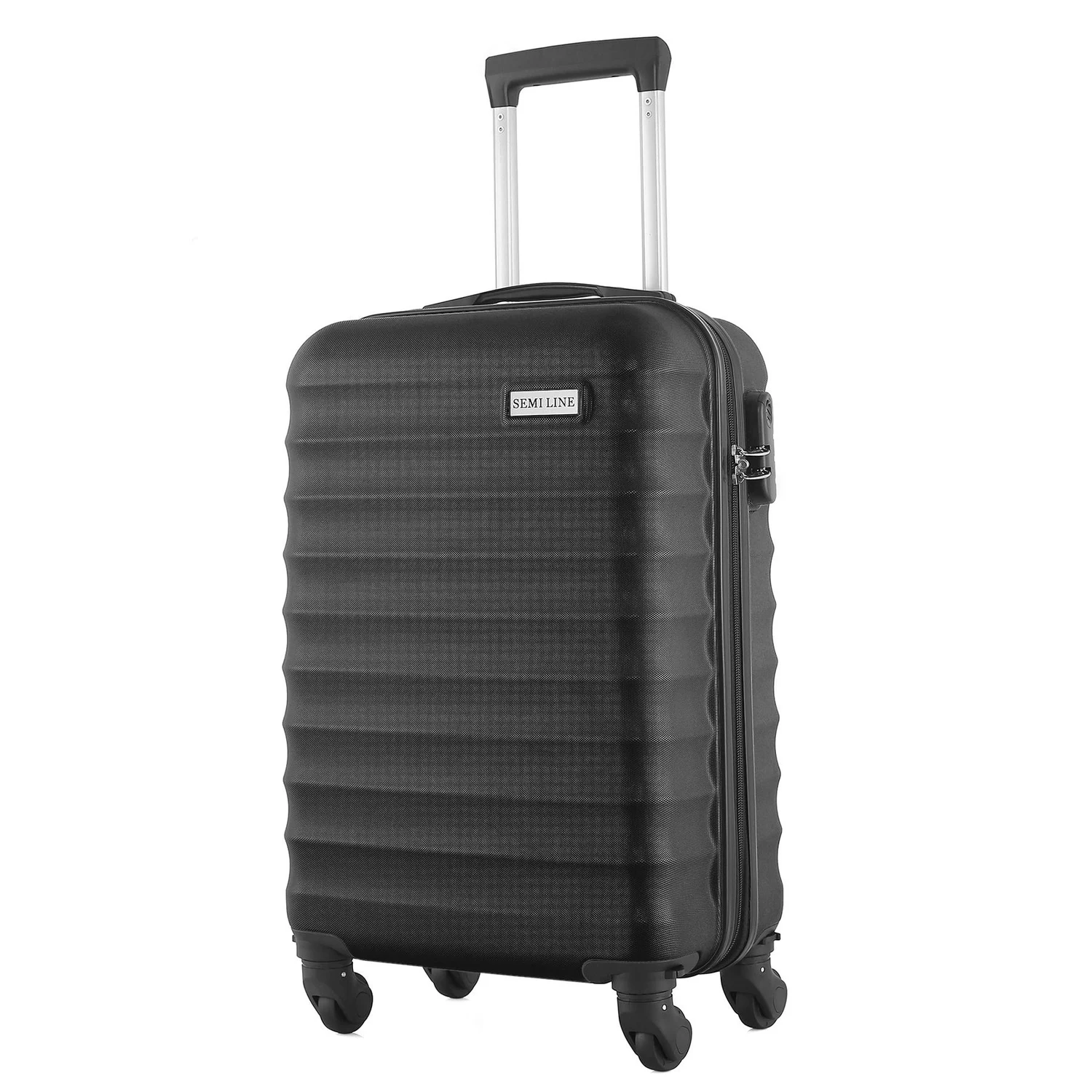 Дорожня сумка Semi Line T5576-2 чорна 35 л ABS-пластик 20" з кодовим замком