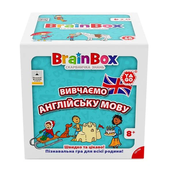 Настільна гра Вивчаємо англійську мову BrainBox 55 карток картонна для 1-6 гравців