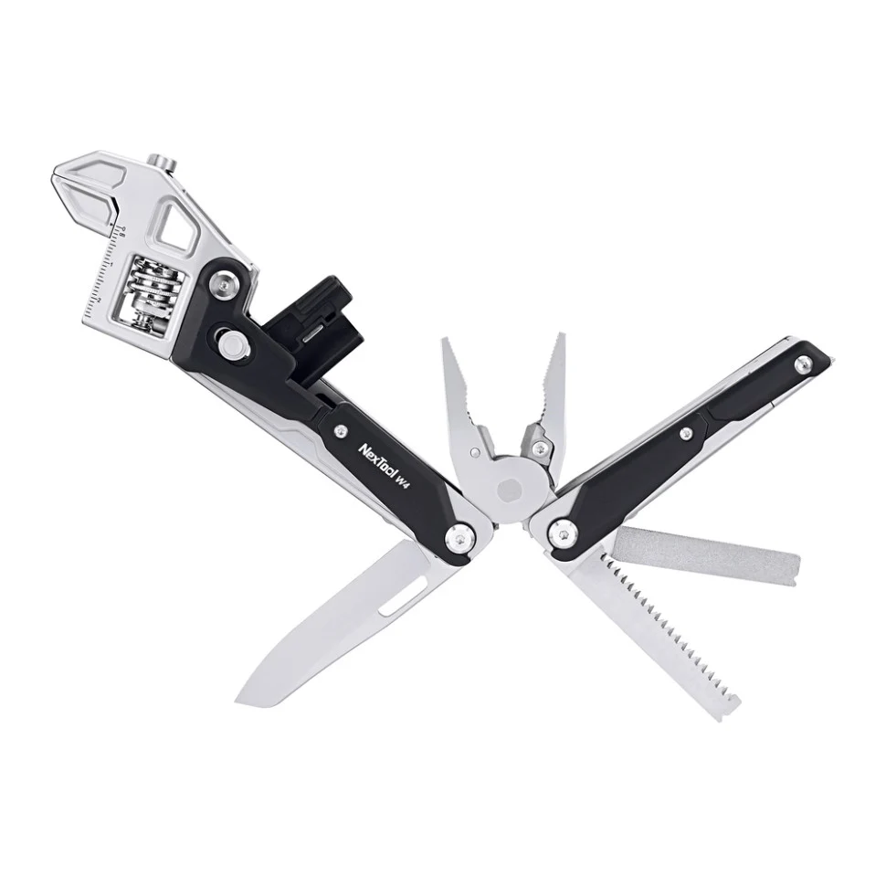 Мультитул NexTool Wrench W4 13 функцій нержавіюча сталь 152,6х49,9 мм сірий