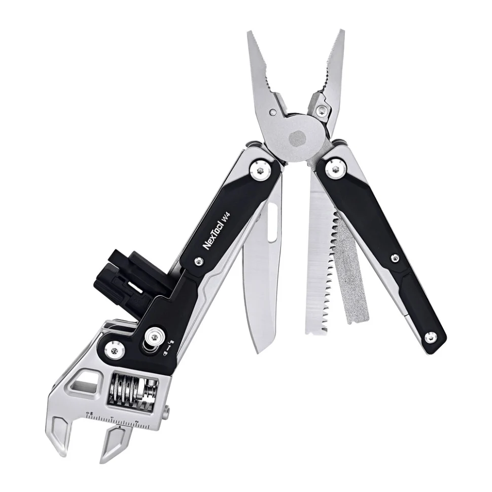 Мультитул NexTool Wrench W4 13 функцій нержавіюча сталь 152,6х49,9 мм сірий