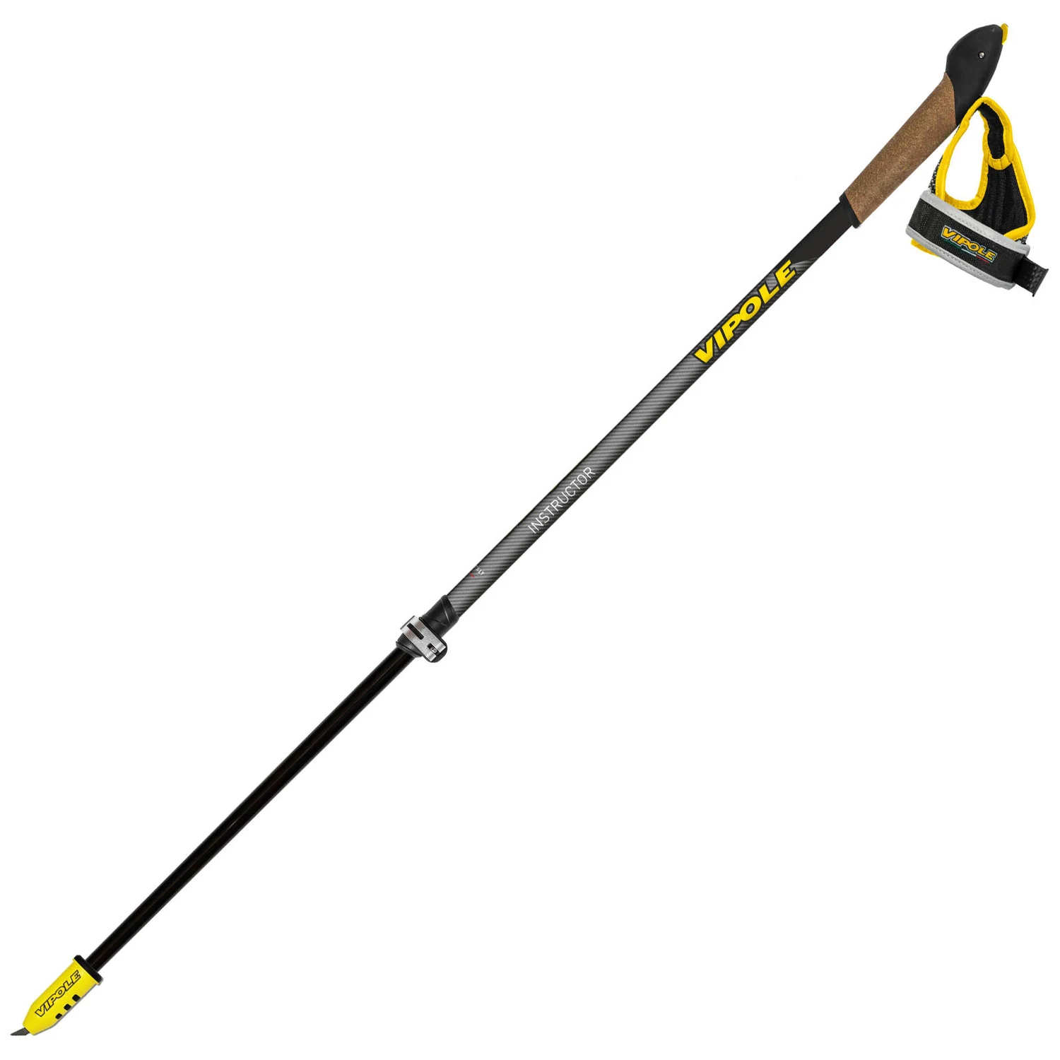 Палки для скандинавської ходьби Vipole Instructor Vario QL Silent DLX 100% HM Carbon 64-135 см чорні