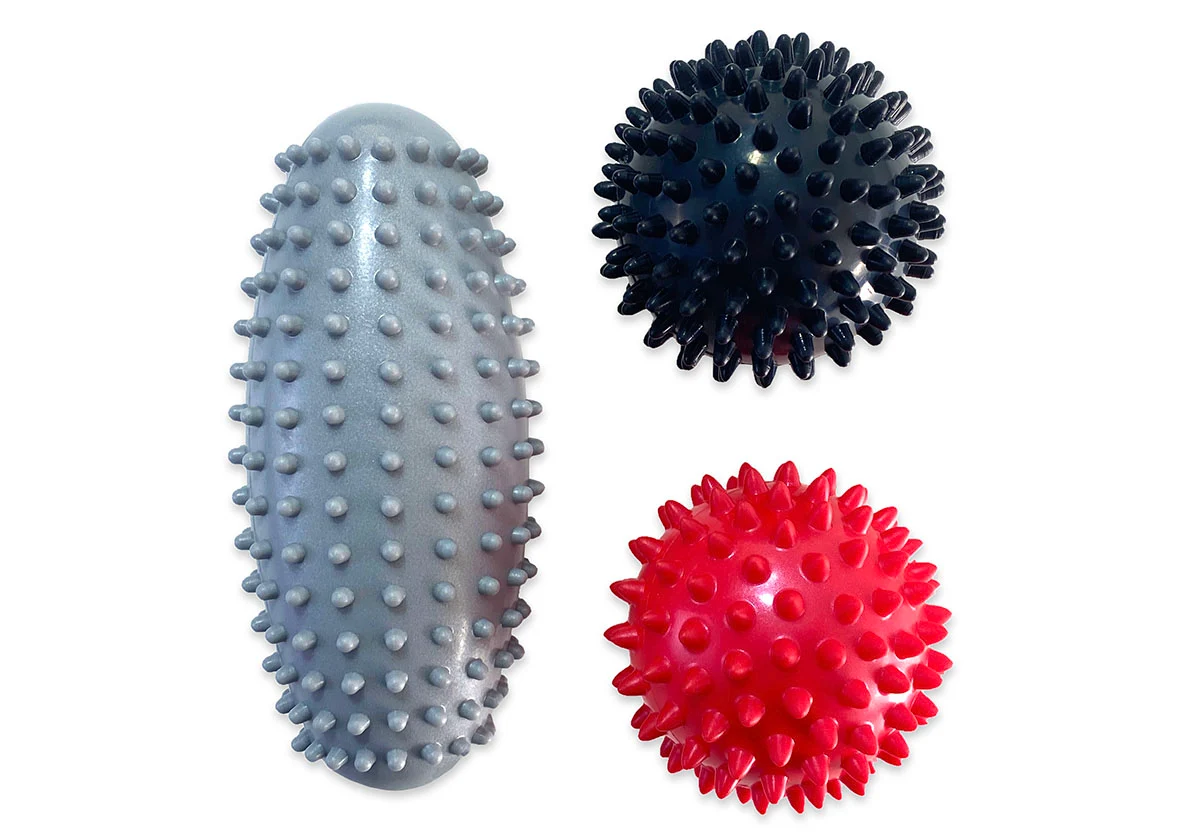 Набір масажний EasyFit PVC Set-1 3 аксесуара ПВХ 7,5х16х6,5 см чорний червоний сірий