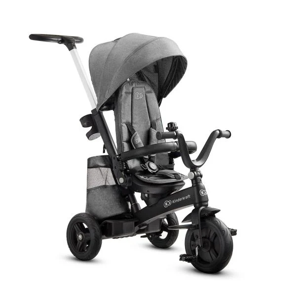 Триколісний велосипед Kinderkraft Easytwist 73x43x28,5 см магнієвий сплав сірий