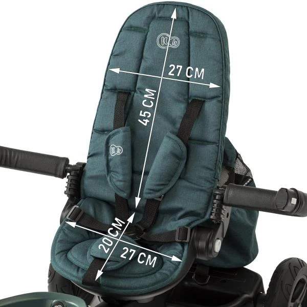 Триколісний велосипед Kinderkraft Easytwist 73x43x28,5 см магнієвий сплав сірий