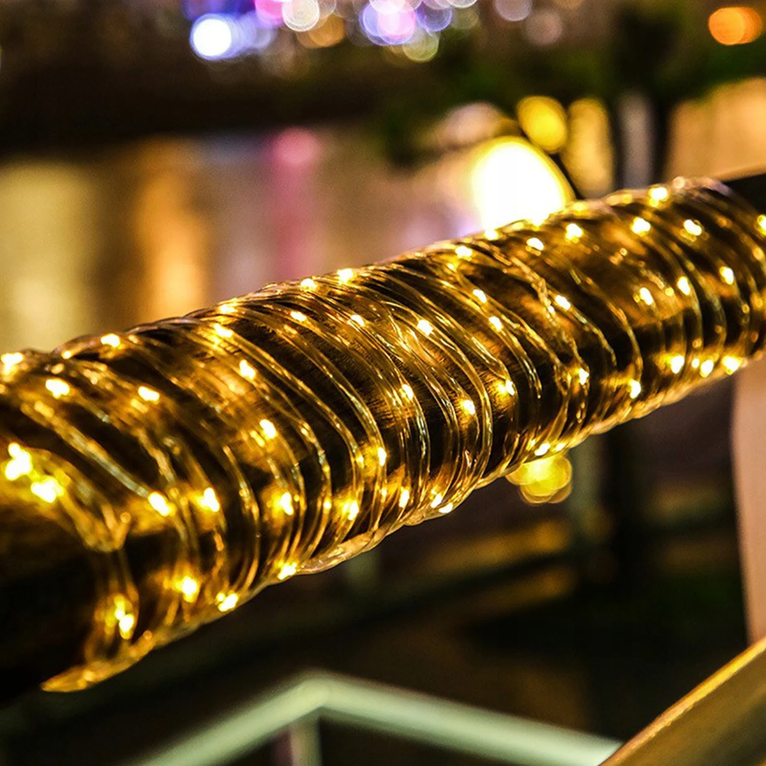 Садова гірлянда 100 LED 12 м тепле біле світло пластик IP54