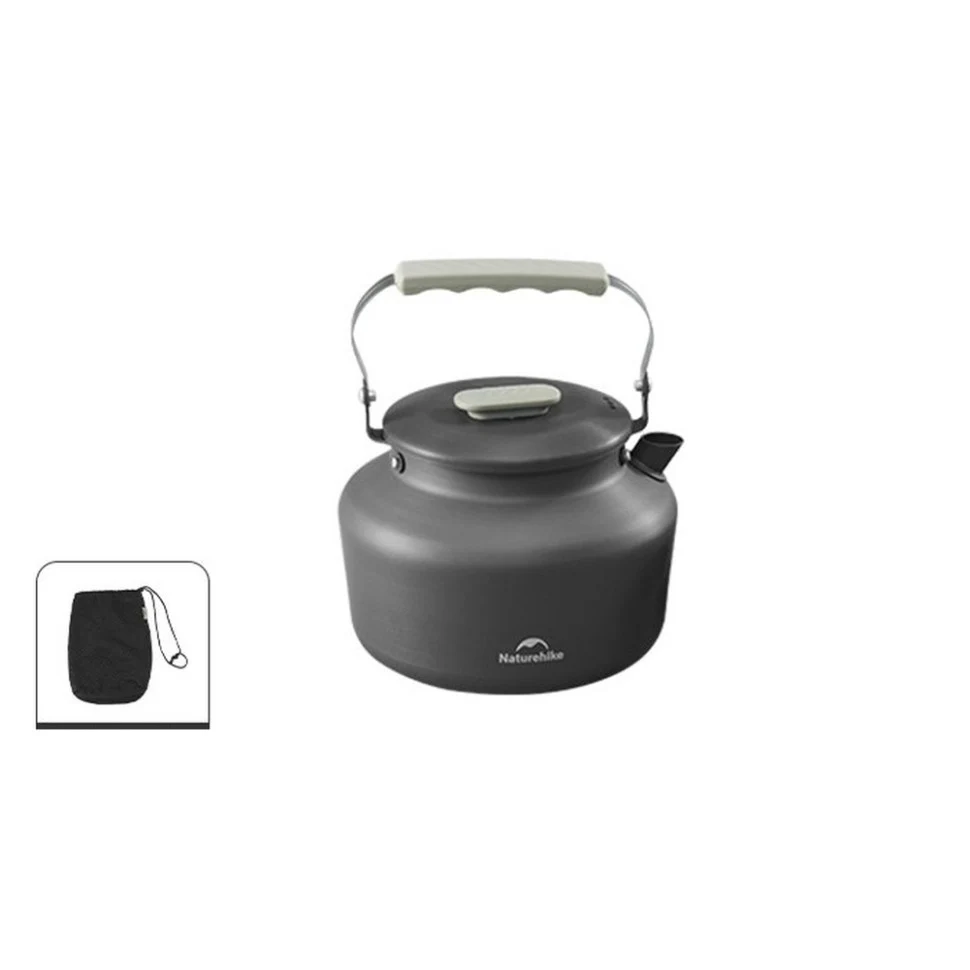 Кемпінговий чайник 1,4 л алюмінієвий сірий Naturehike CNK2450CF030