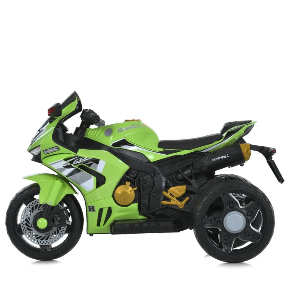 Детский электромобиль мотоцикл Bambi Racer M 6220ELR до 25 кг 92х50х57 см пластик черный