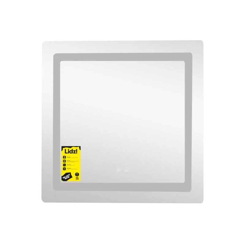Дзеркало квадратне Lidz Kubis KU2 700х700 см LED-підсвічування Touch антизапотівання димер