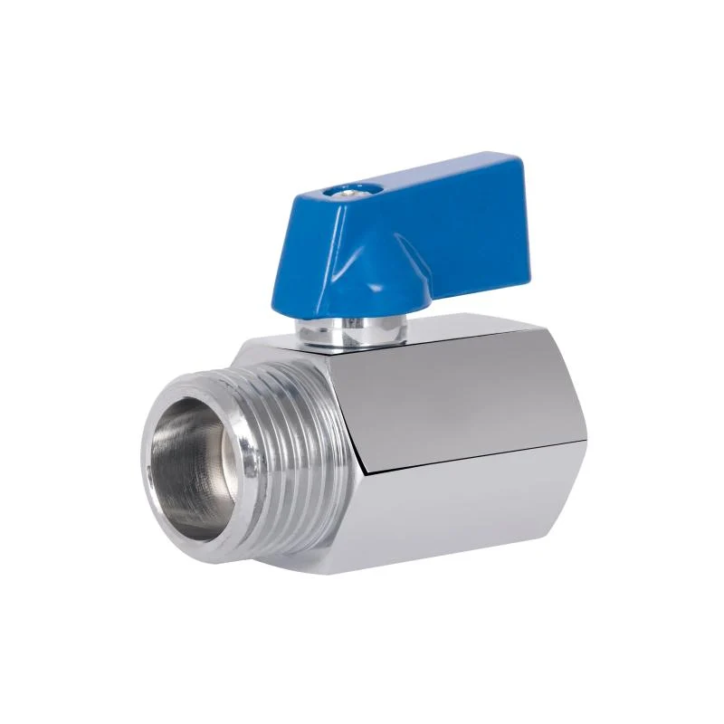 Кран кульовий Mini 1/2" латунь хромований запірна арматура SD188W15