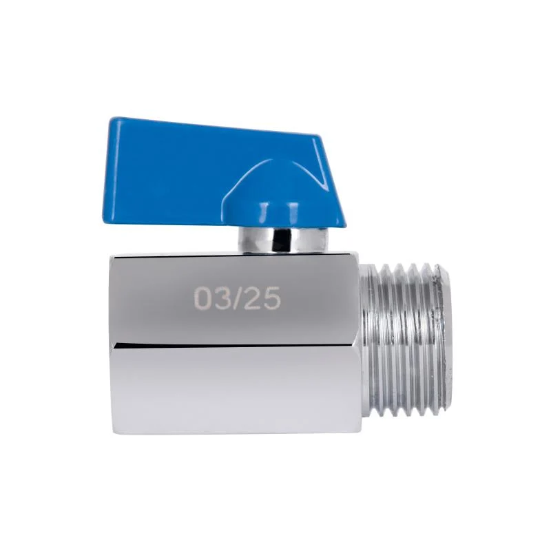 Кран кульовий Mini 1/2" латунь хромований запірна арматура SD188W15