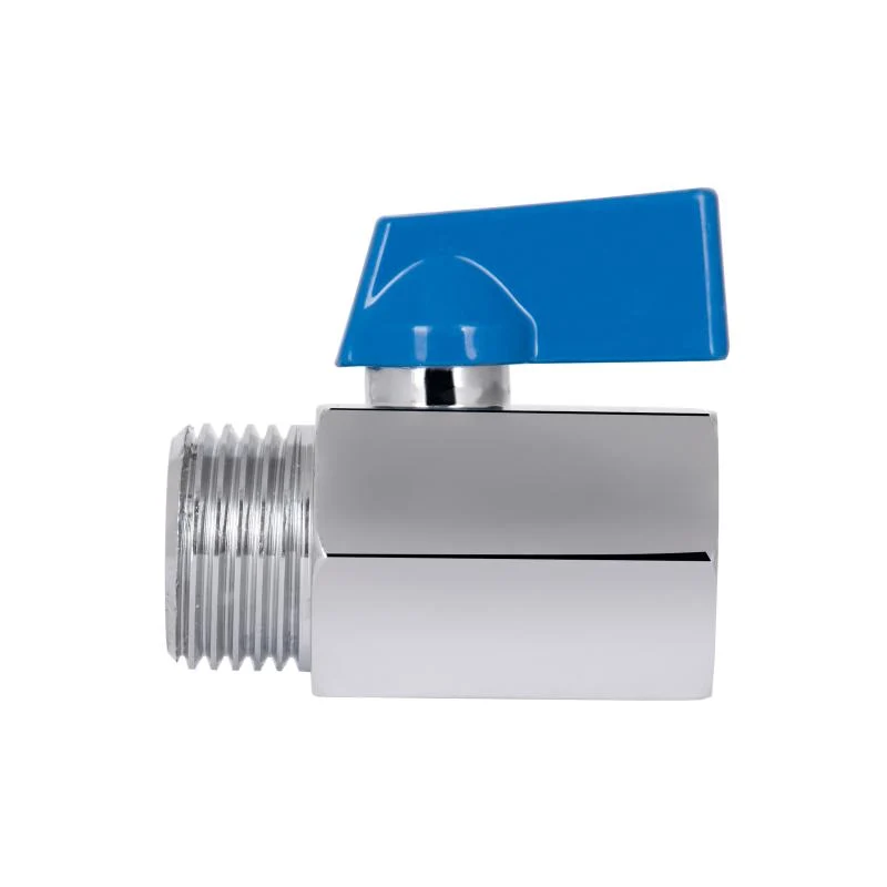 Кран кульовий Mini 1/2" латунь хромований запірна арматура SD188W15