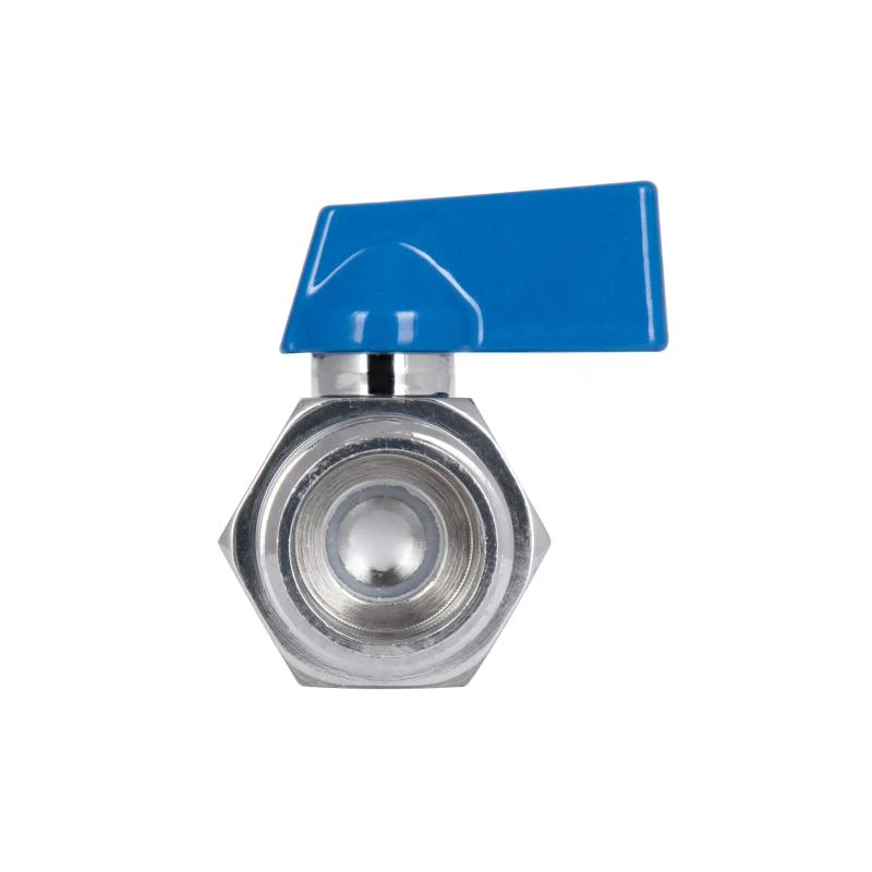 Кран кульовий Mini 1/2" латунь хромований запірна арматура SD188W15