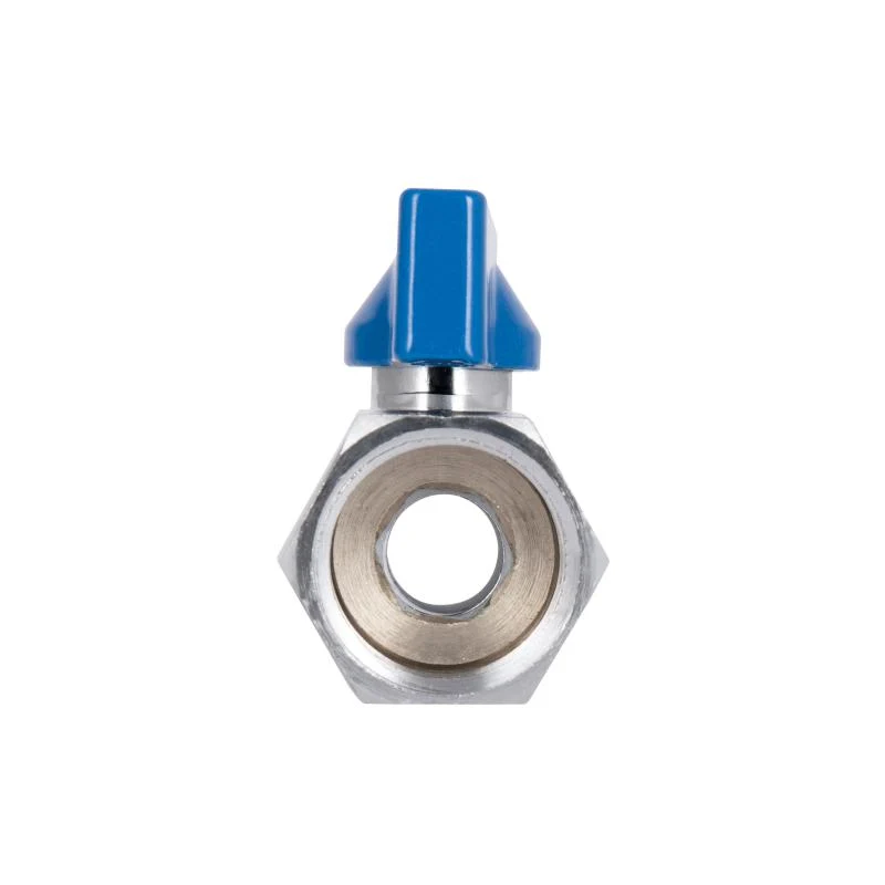 Кран кульовий Mini 1/2" латунь хромований запірна арматура SD188W15