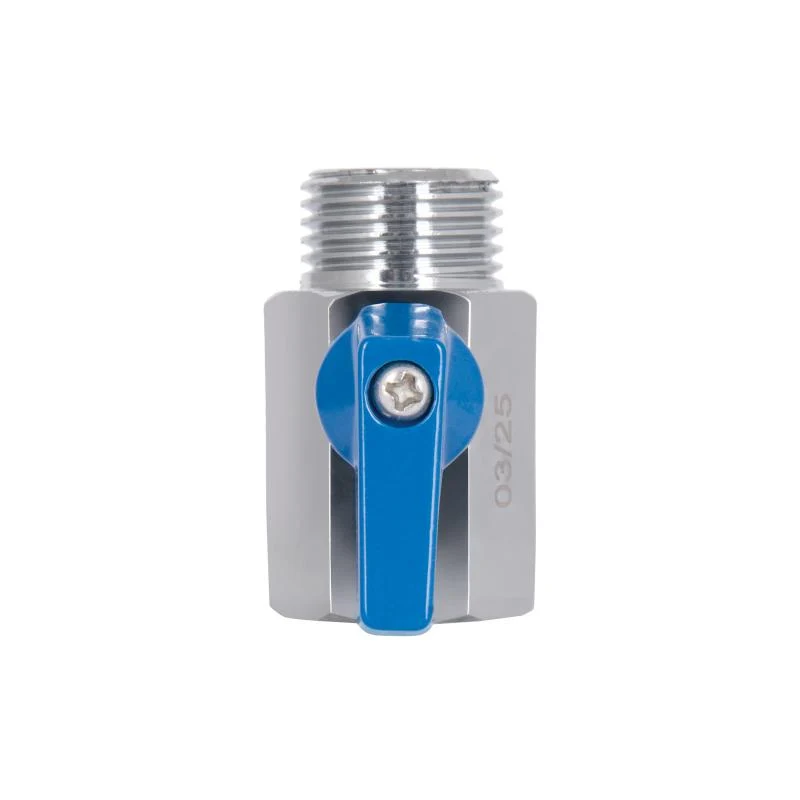 Кран кульовий Mini 1/2" латунь хромований запірна арматура SD188W15