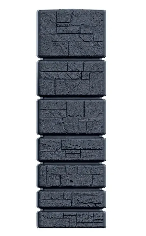 Резервуар для дощової води Prosperplast Tower Stone 350 л УФ-стабілізований пластик антрацитовий 575х384х1800 мм