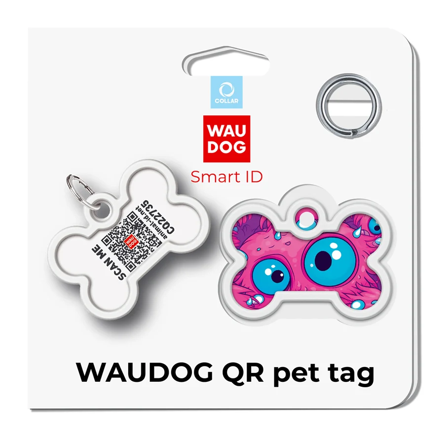 Адресник WAUDOG Smart ID металевий з QR паспортом 40x28 мм сталь металевий