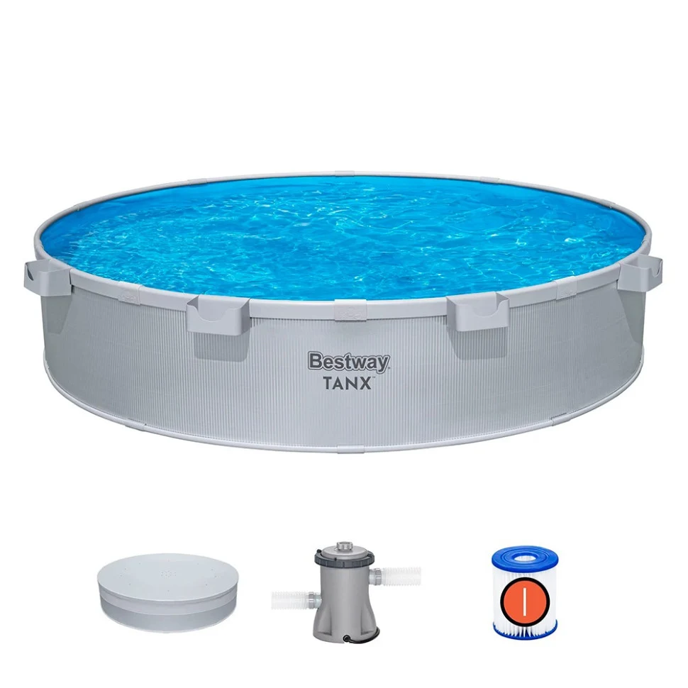 Каркасний басейн Bestway 561RW 305x61 см ПВХ сірий граніт 3790 л