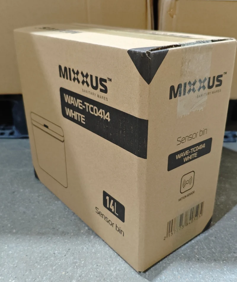 Відро для сміття сенсорне Mixxus Wave-TC0414 14 л пластик біле прямокутне