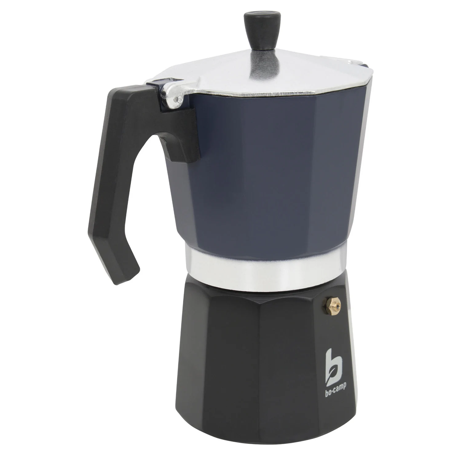 Гейзерна кавоварка Bo-Camp Hudson 9 чашок 450 мл алюміній термостійкий пластик Blue/Black