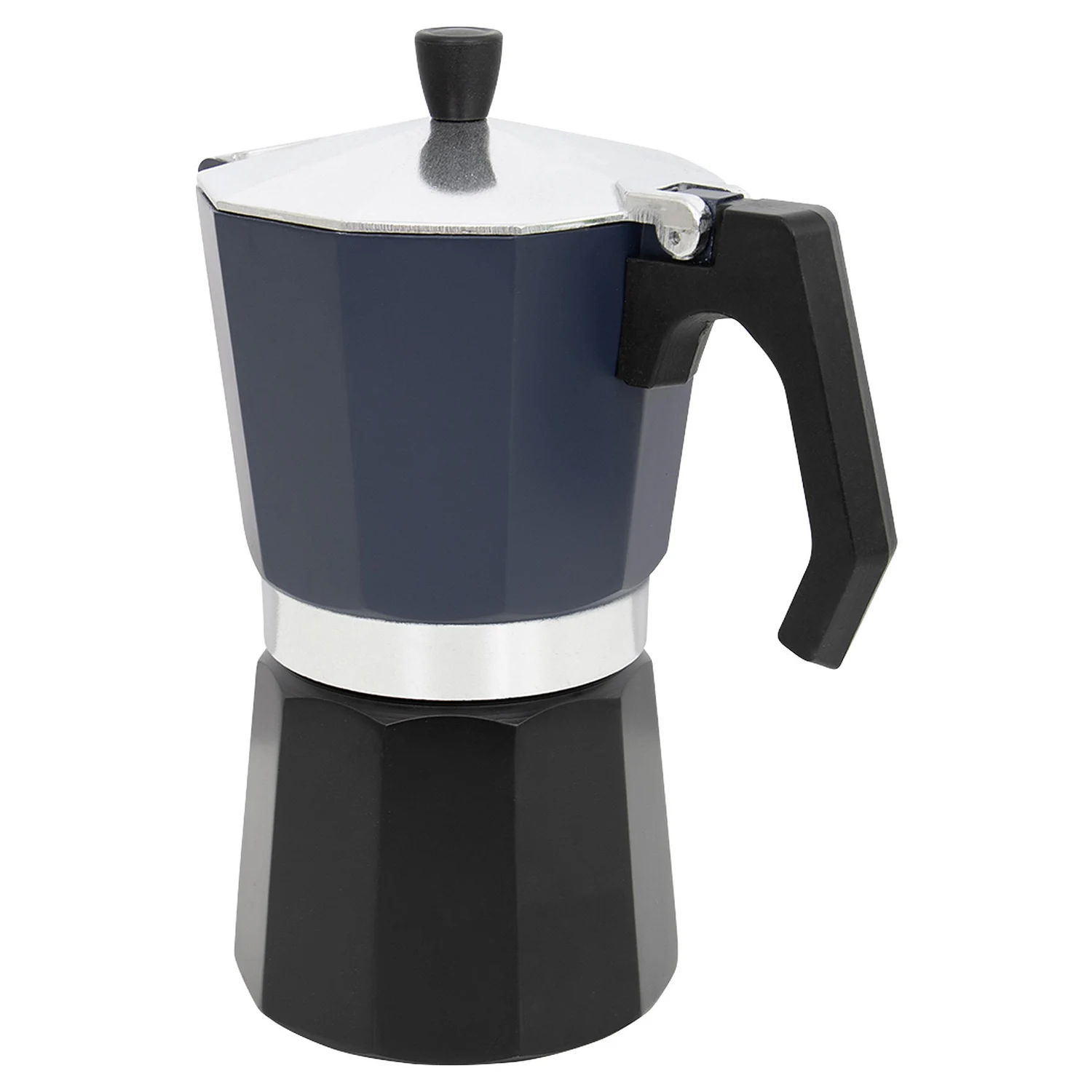 Гейзерна кавоварка Bo-Camp Hudson 9 чашок 450 мл алюміній термостійкий пластик Blue/Black