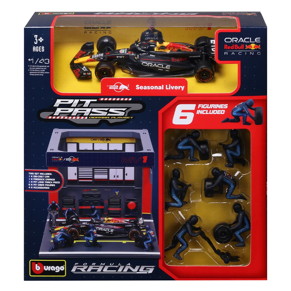 Ігровий набір Bburago пластик метал 33,05х16х11,05 см Red Bull Racing