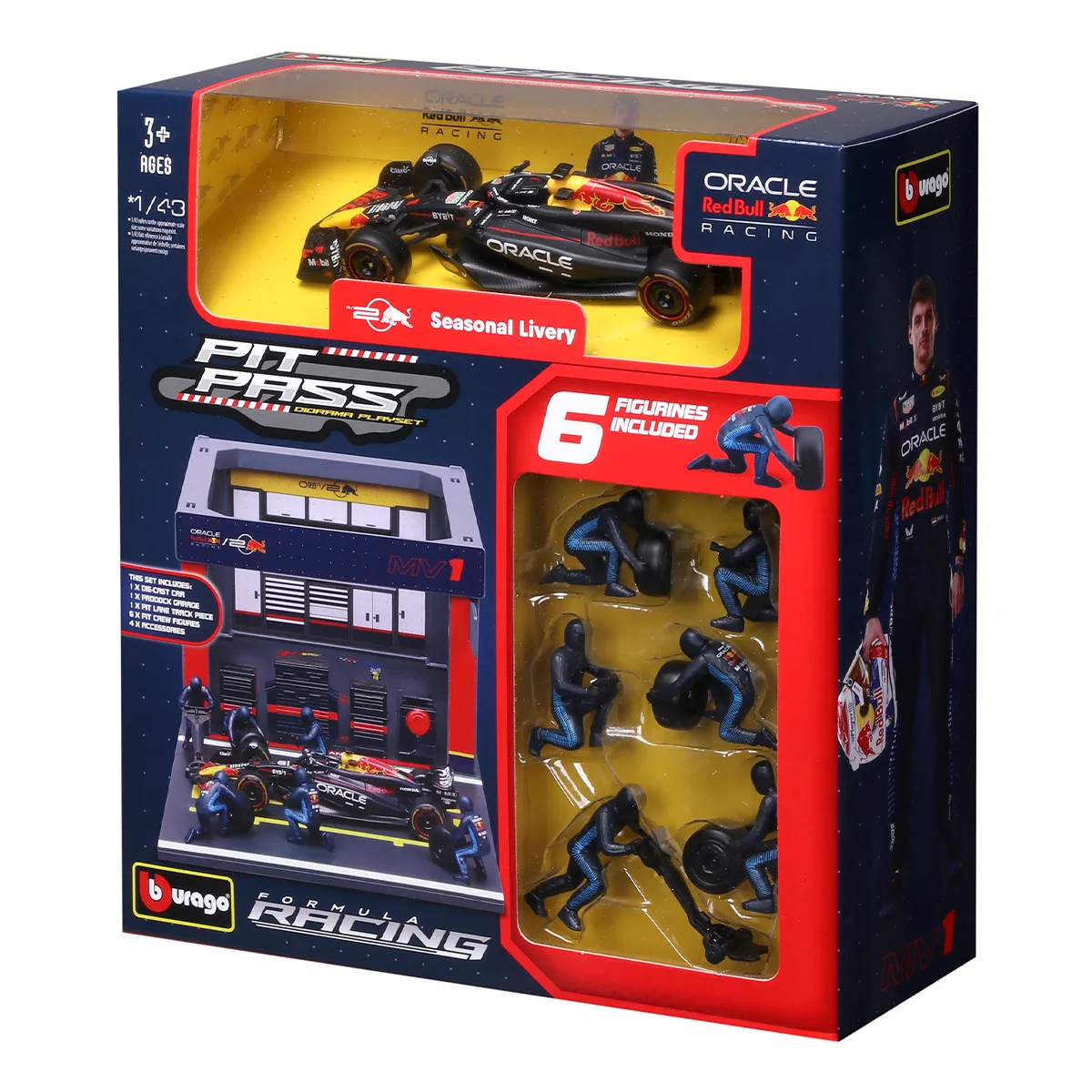 Игровой набор Bburago пластик металл 33 05х16х11 05 см Red Bull Racing