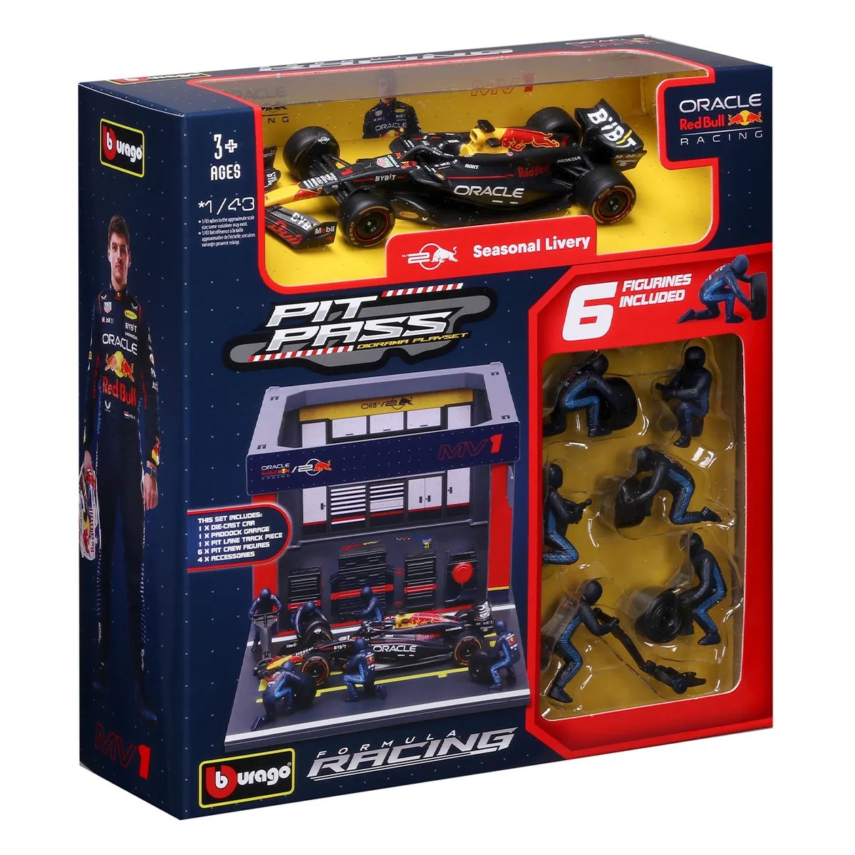 Игровой набор Bburago пластик металл 33 05х16х11 05 см Red Bull Racing
