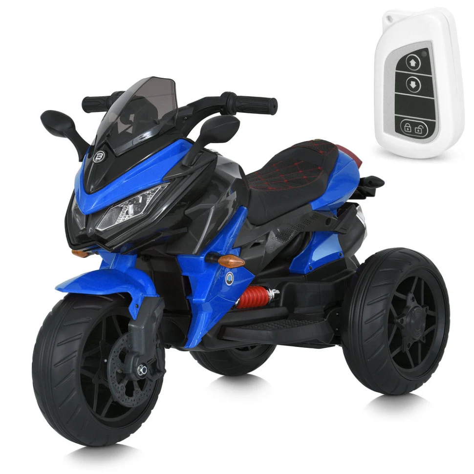 Дитячий електромотоцикл Bambi Racer M 4274ELR 12V 9Ah екокожа 108x57x76 см