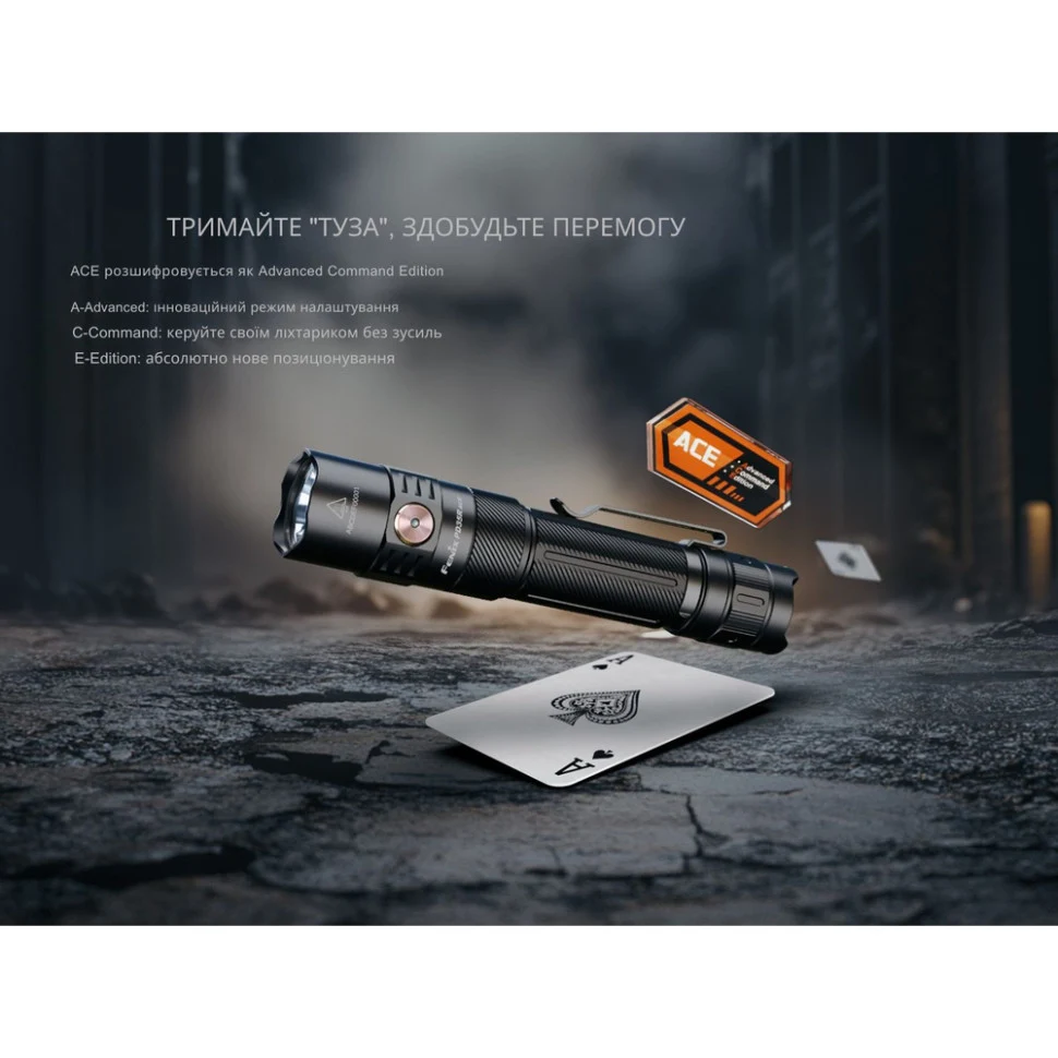 Фонарь тактический Fenix PD35R ACE 2000 лм Алюминий 140,5х26,5х23,6 мм Чёрный