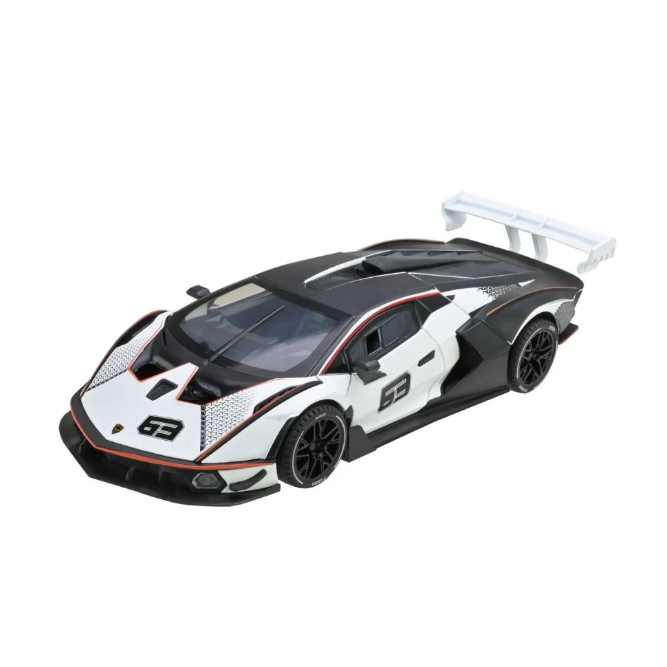 Іграшкова машинка Lamborghini AP7700 1:24 Білий метал, пластик 22x8,5x4,5 см