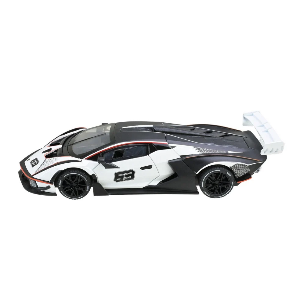 Іграшкова машинка Lamborghini AP7700 1:24 Білий метал, пластик 22x8,5x4,5 см