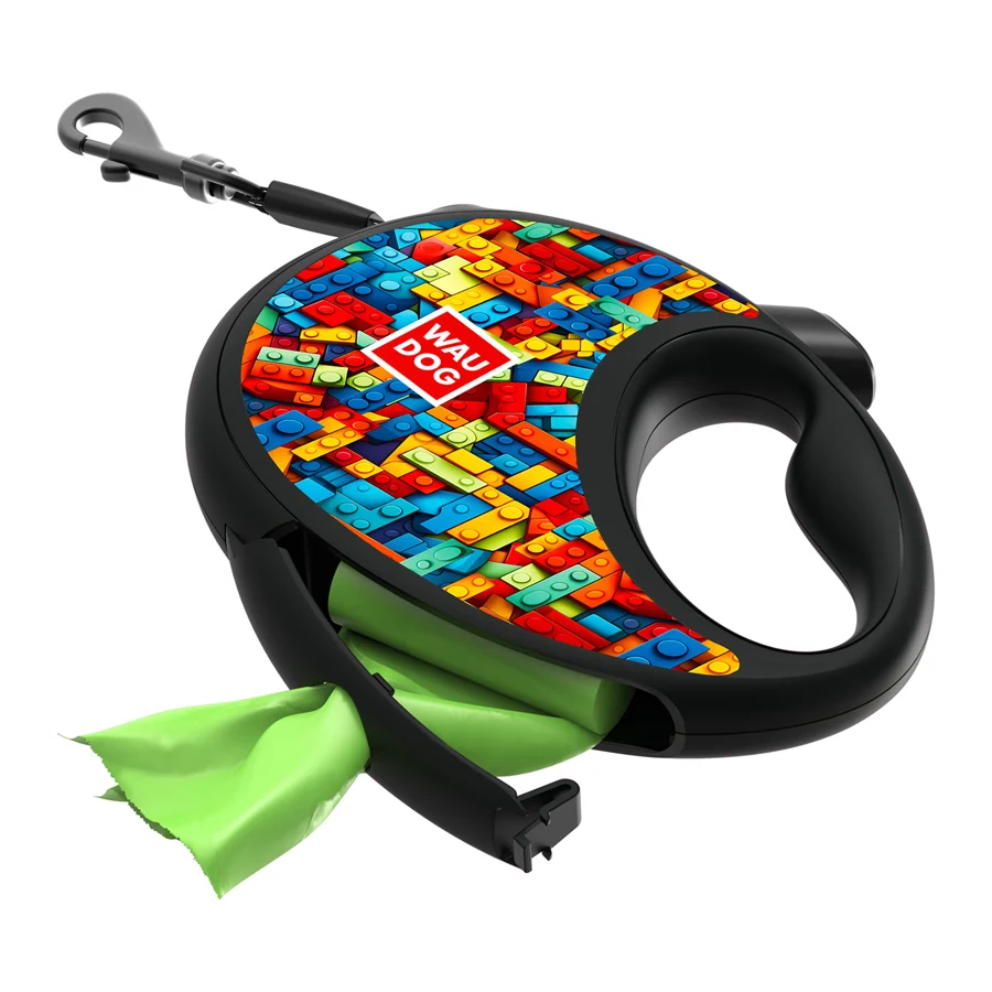 Повідець-рулетка WAUDOG R-leash S 3 м пластиковий світловідбивний до 12 кг