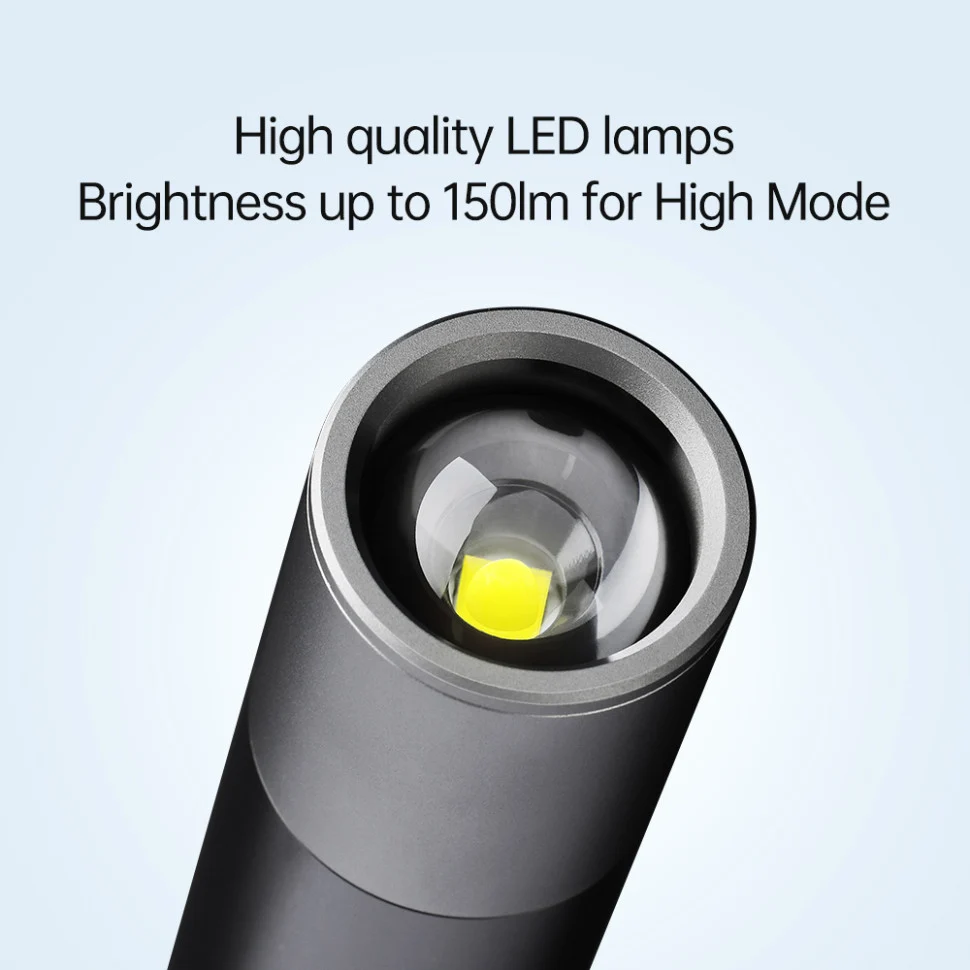 Кишеньковий ліхтар Nextool Zoom Flashlight 150 лм алюмінієвий 120,7х27,6 мм 5000К