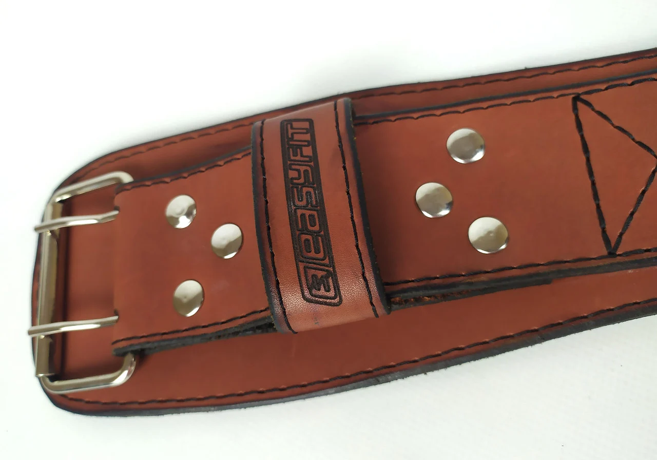 Пояс атлетичний EasyFit Training Belt XL шкіра коричневий 12х10,5х8 см