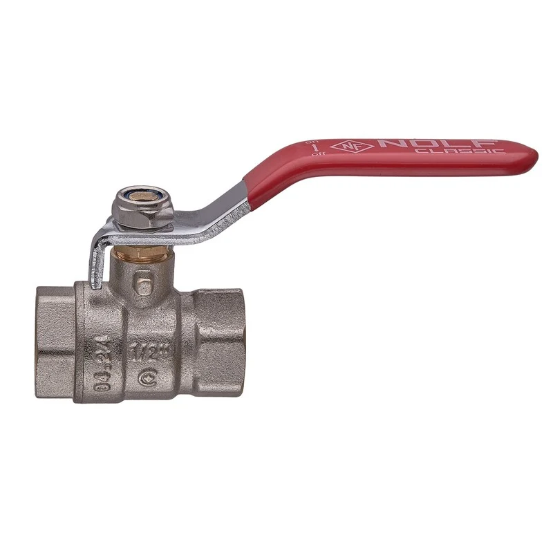 Кран кульовий Nolf NFC.611-06-1/2" латунь 1/2" червоний