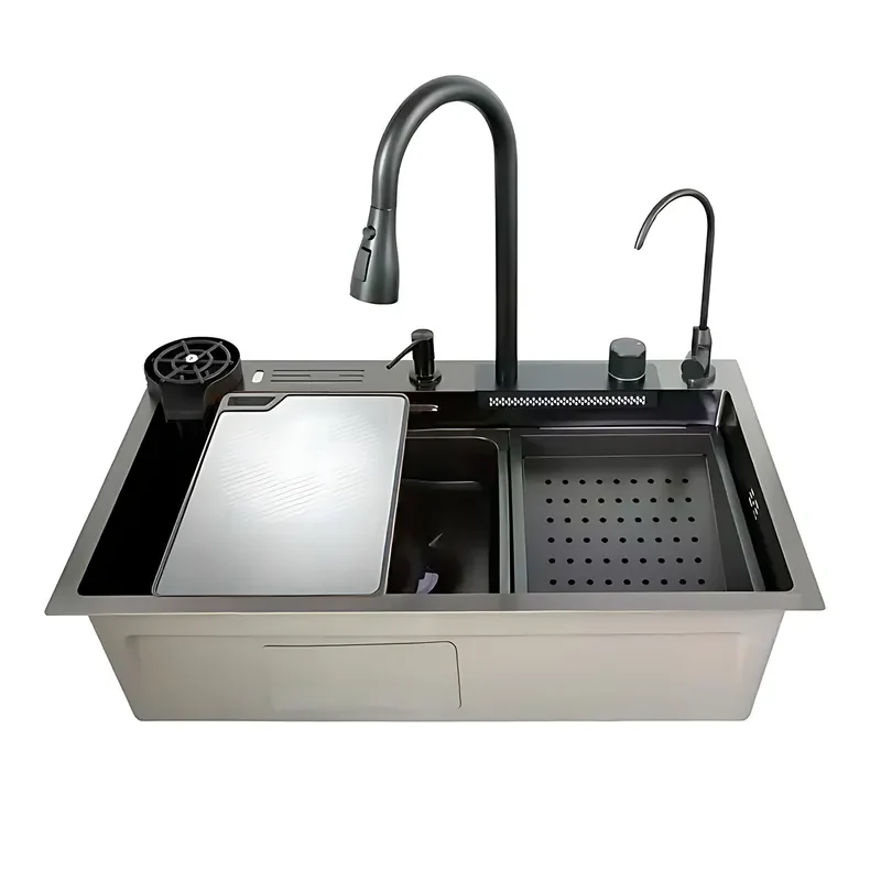 Мийка багатофункціональна Mixxus MH7546-SET-08 1 чаша нержавіюча сталь графіт 80х50 см