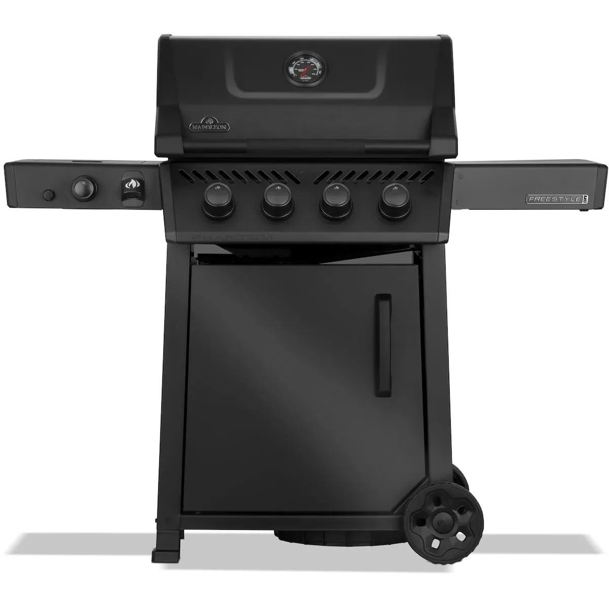 Газовий гриль Napoleon Phantom Freestyle Pro 425 з бічним пальником Sizzle Zone чорний мат 132х64х116 см