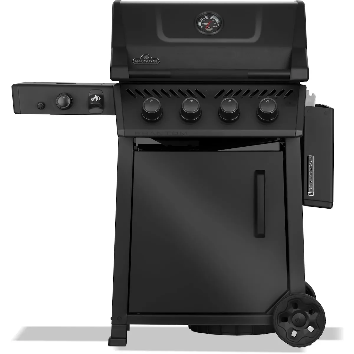 Газовий гриль Napoleon Phantom Freestyle Pro 425 з бічним пальником Sizzle Zone чорний мат 132х64х116 см