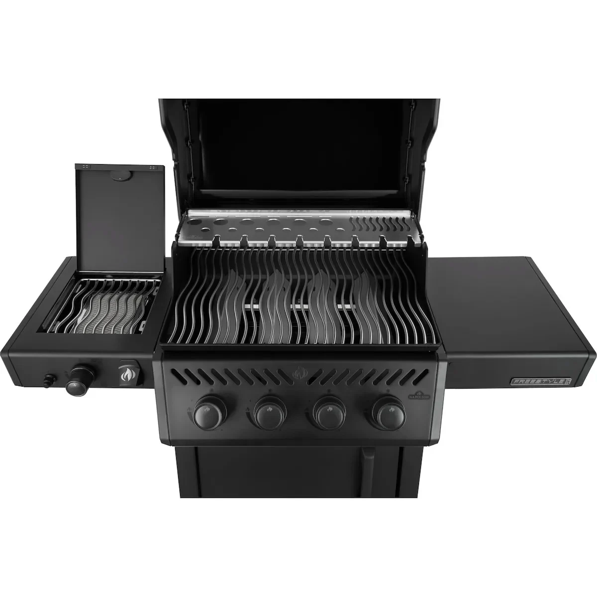 Газовий гриль Napoleon Phantom Freestyle Pro 425 з бічним пальником Sizzle Zone чорний мат 132х64х116 см