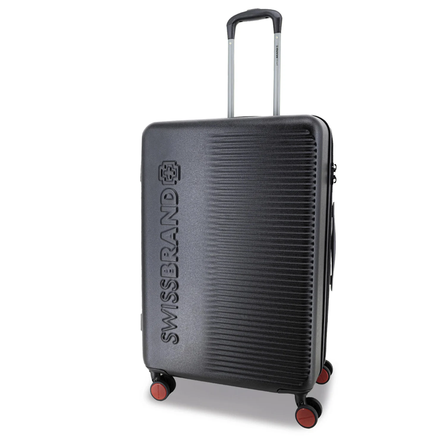 Чемодан Swissbrand Enstone (M) 90 л ABS-пластик чорний на 4-х колесах з кодовим замком
