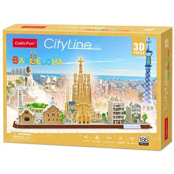 3D пазл CubicFun Барселона MC256h 186 елементів пінокартон 26х17х54 см
