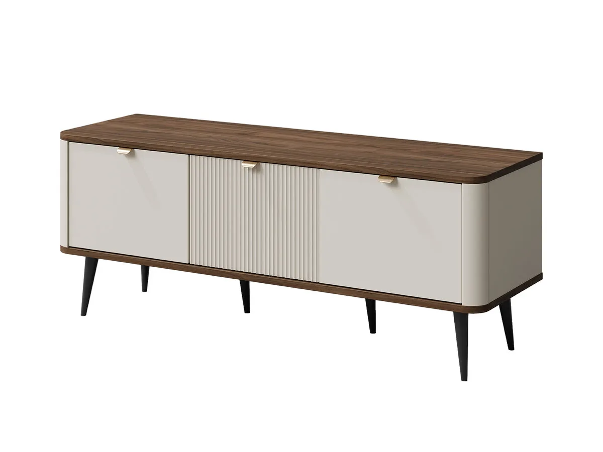 Тумба під телевізор MARLY REG 14 130x52x40 см ЛДСП/МДФ кашемір/горіх