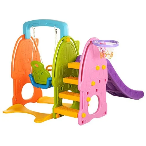 Дитяча гірка-качеля Bambi B0903-4 пластикова 160х124х187 см різнокольорова