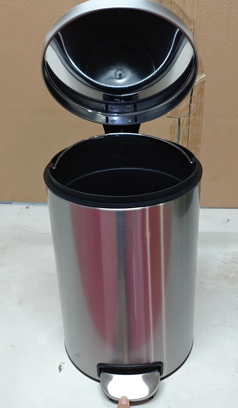 Відро для сміття Mixxus Ellipse-TC0212 з плавним закриттям нержавіюча сталь 12 л кругле
