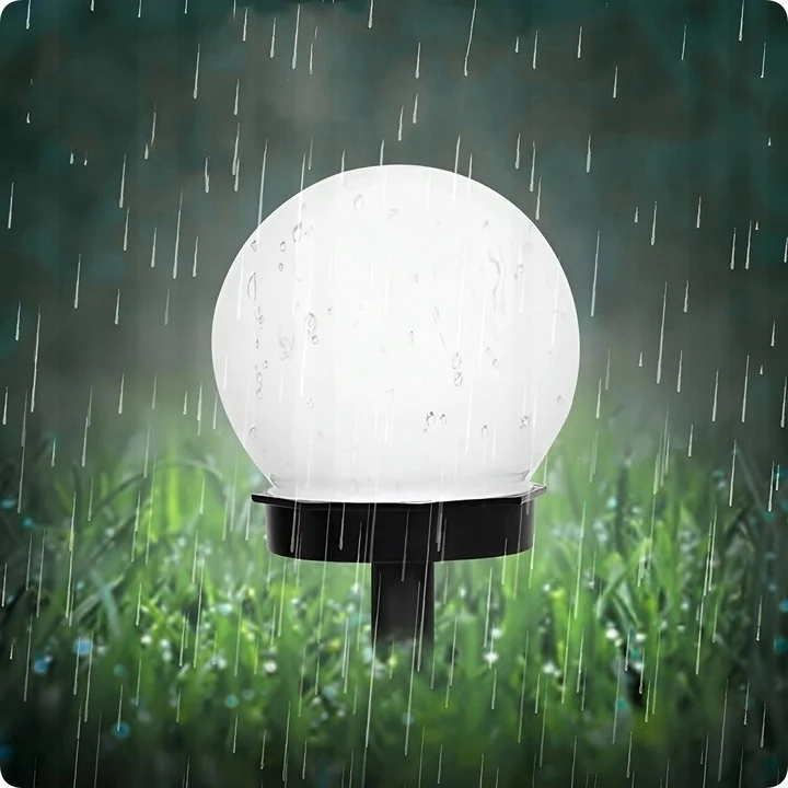 Світильник садовий LED куля 10 см Прозорий пластик IP44 6 шт (набір 6 шт)