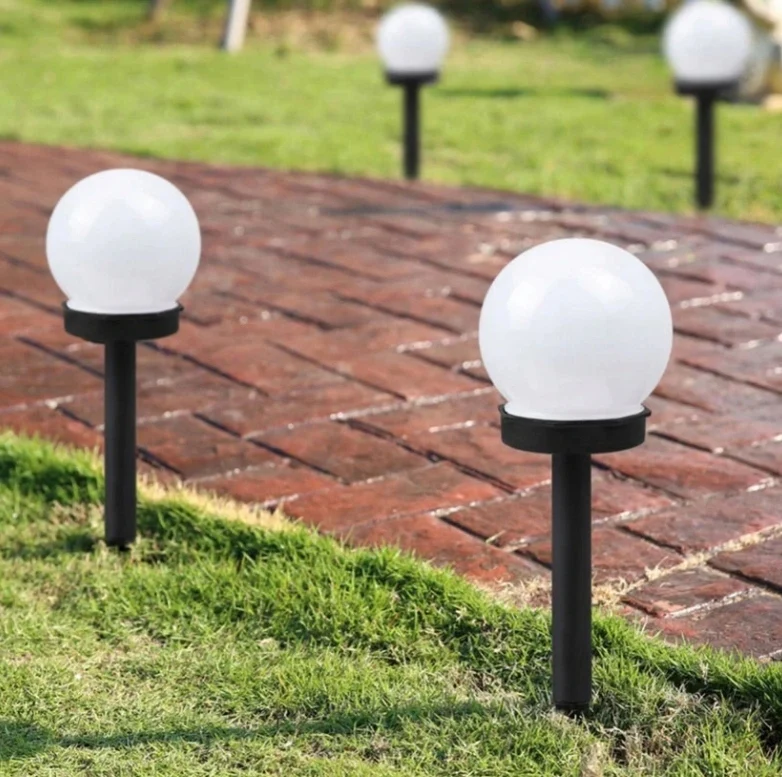Світильник садовий LED куля 10 см Прозорий пластик IP44 6 шт (набір 6 шт)