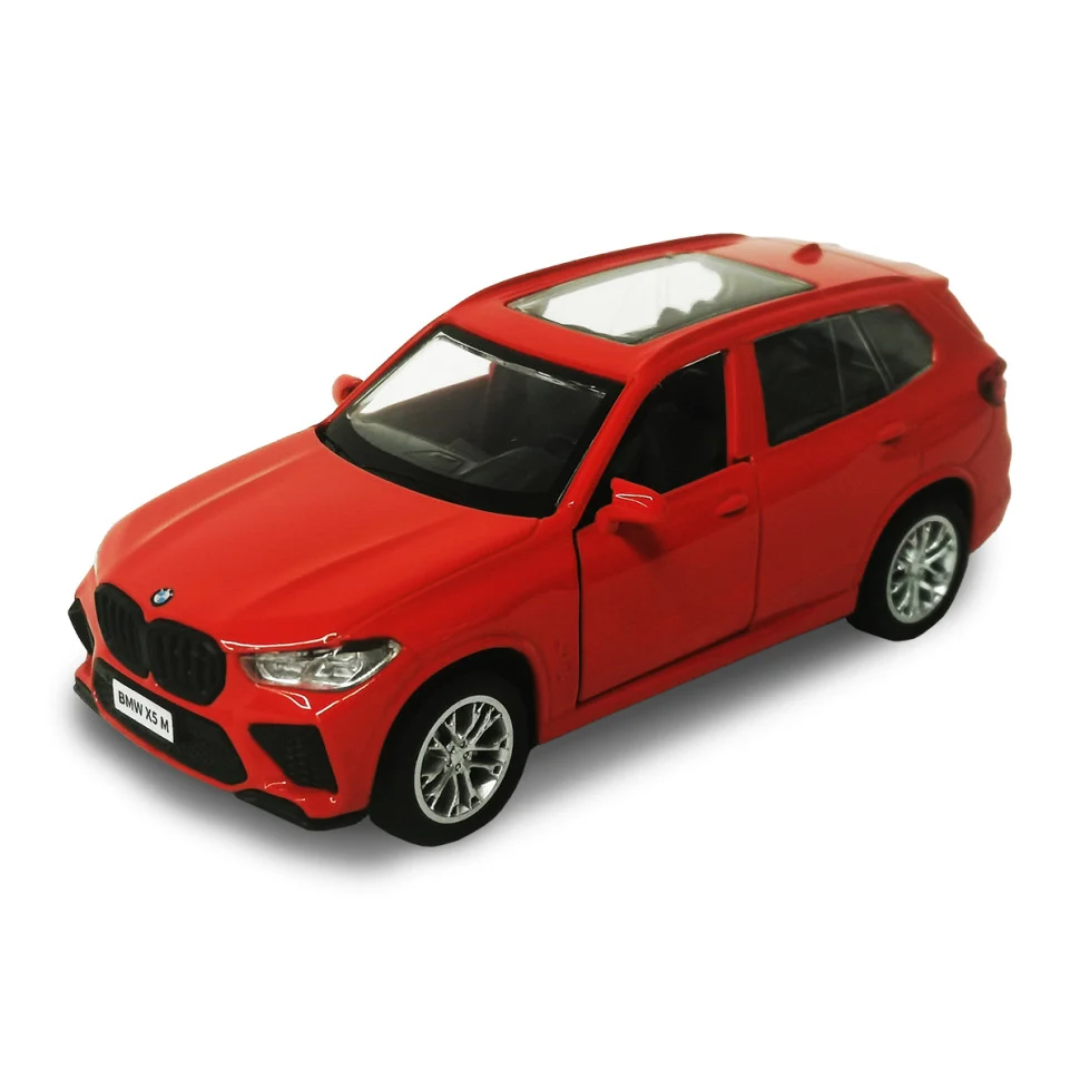 Детская игровая автомодель BMW X5 M 1:43 металл белый, красный