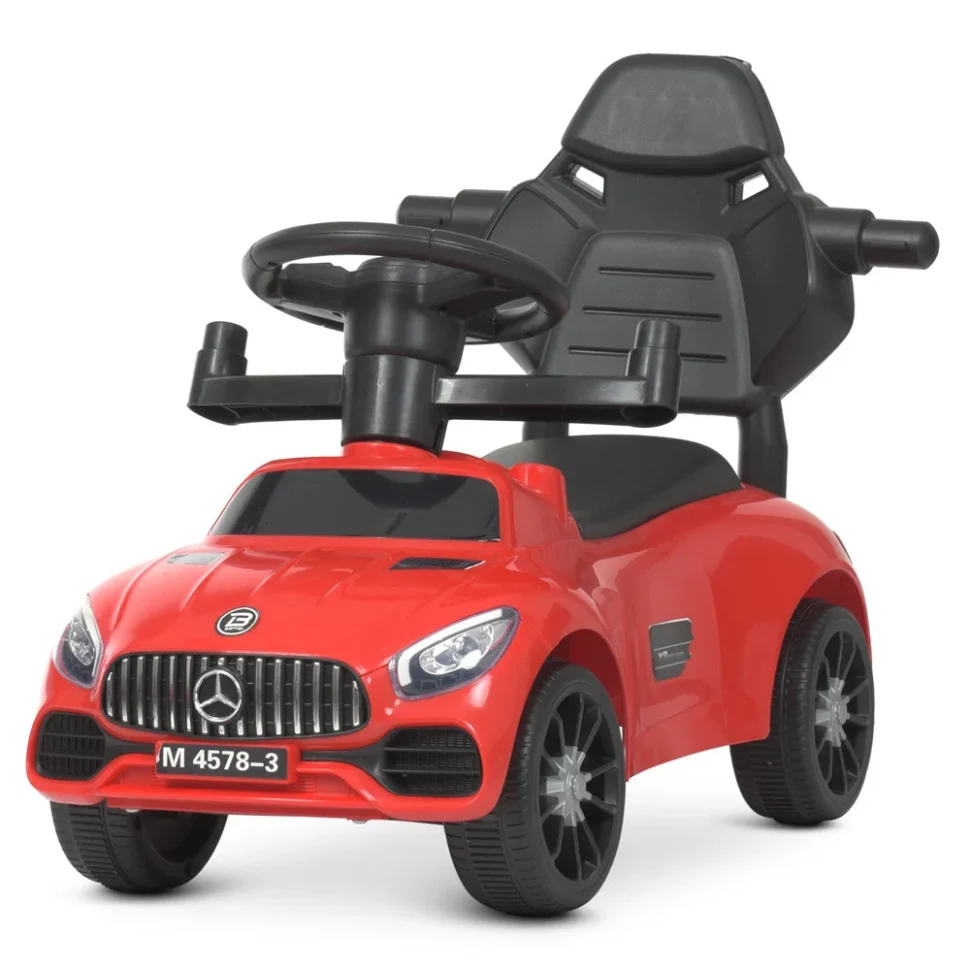 Каталка-толокар Bambi Racer M 4578-3 Червоний музичний пластик 71x31x31 см